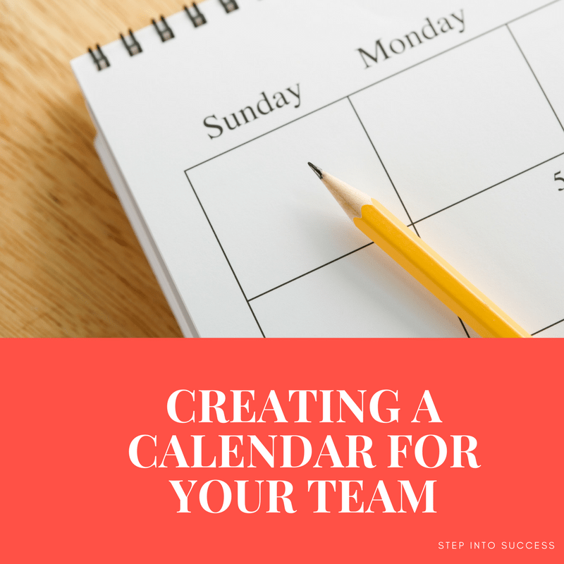 Creating a Calendar for Your Team